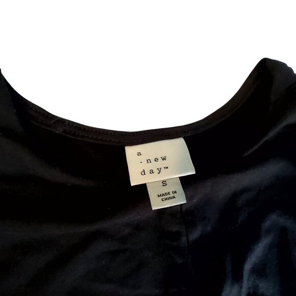 A New Day Black Long Sleeve for a sleek appearance   Twist Front Maxi Dress S - Picture 5 of 9